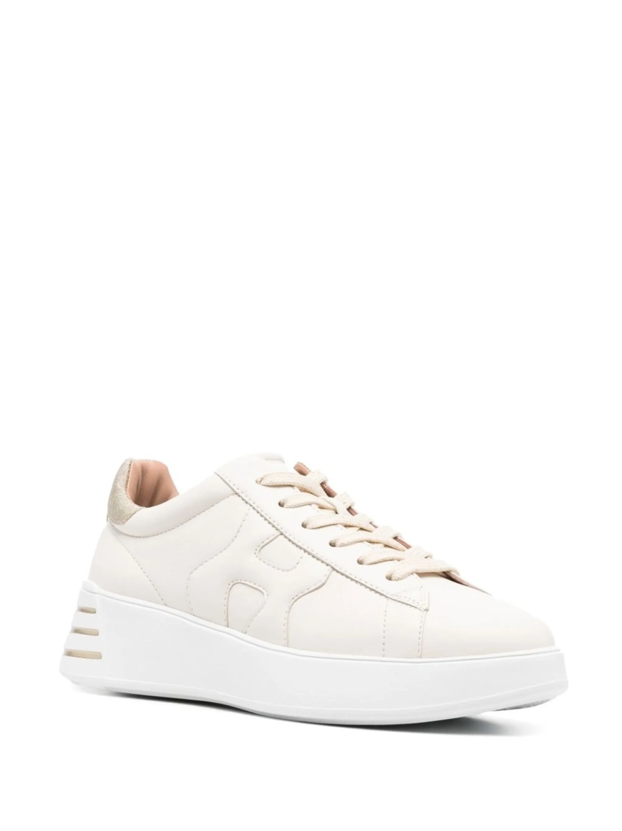 Sneakers Hogan neutri din piele - Img 2
