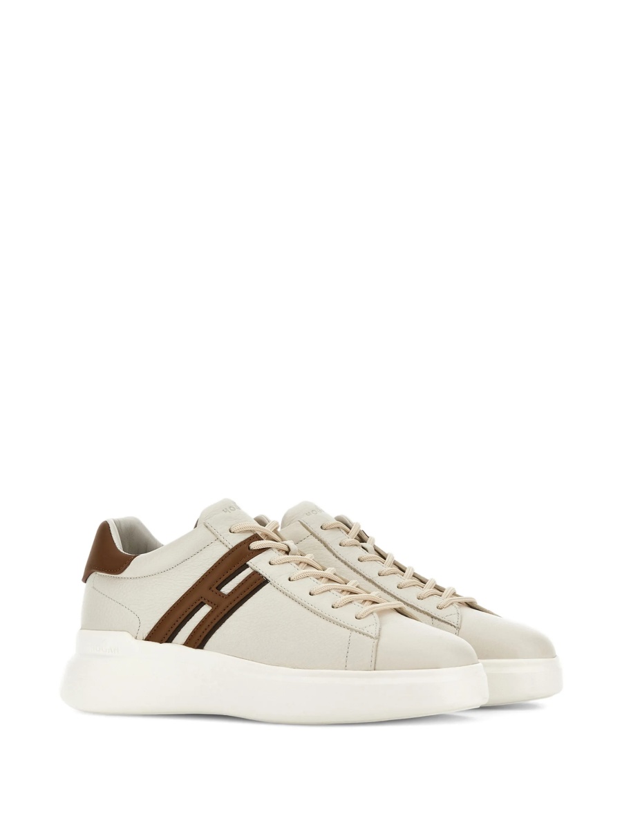 Sneakers Hogan neutri din piele - Img 2