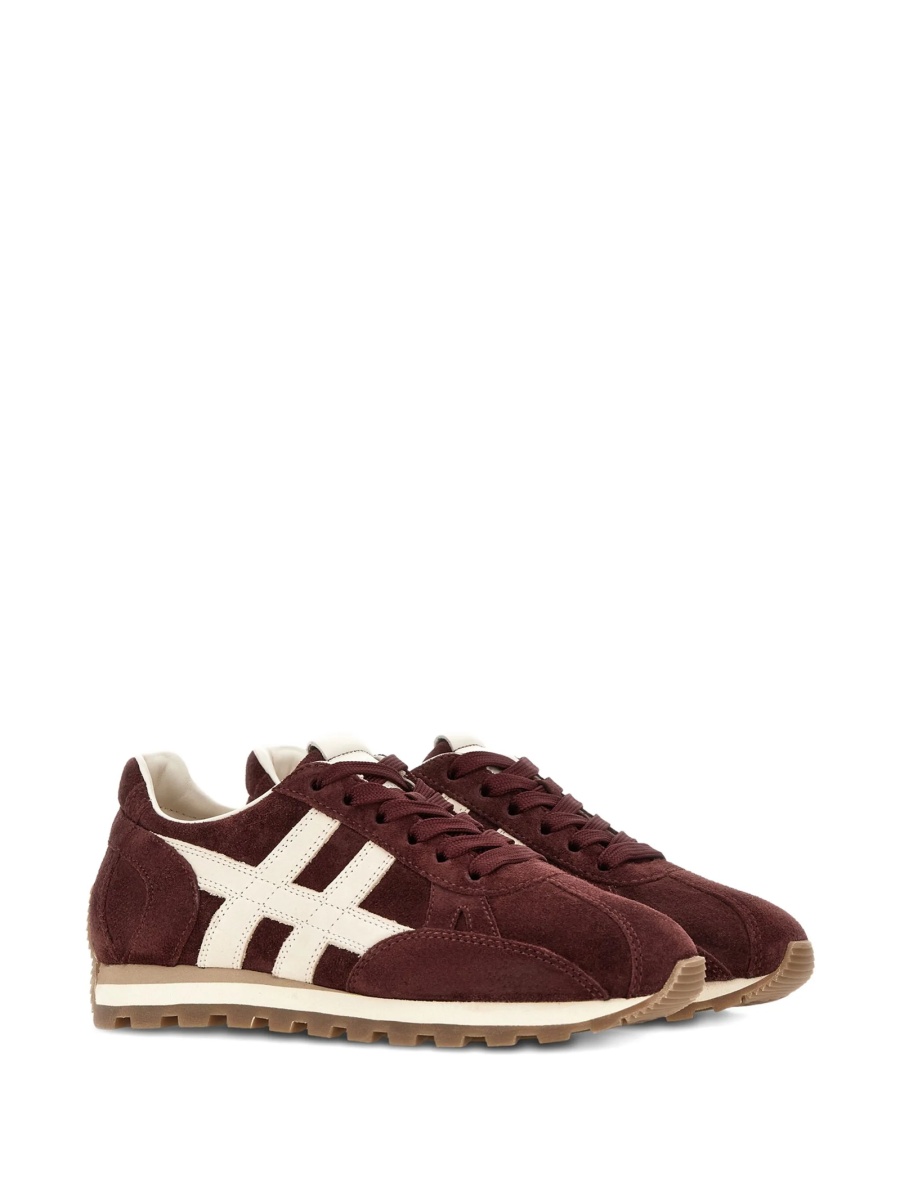 Sneakers Hogan rosii din piele intoarsa - Img 2
