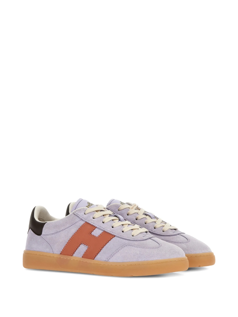 Sneakers Hogan violet din piele intoarsa - Img 2
