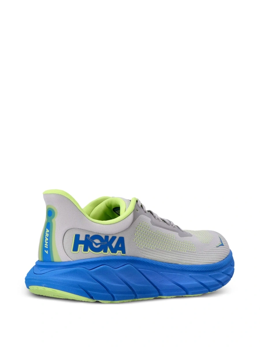Sneakers Hoka One One gri din material textil - Img 4