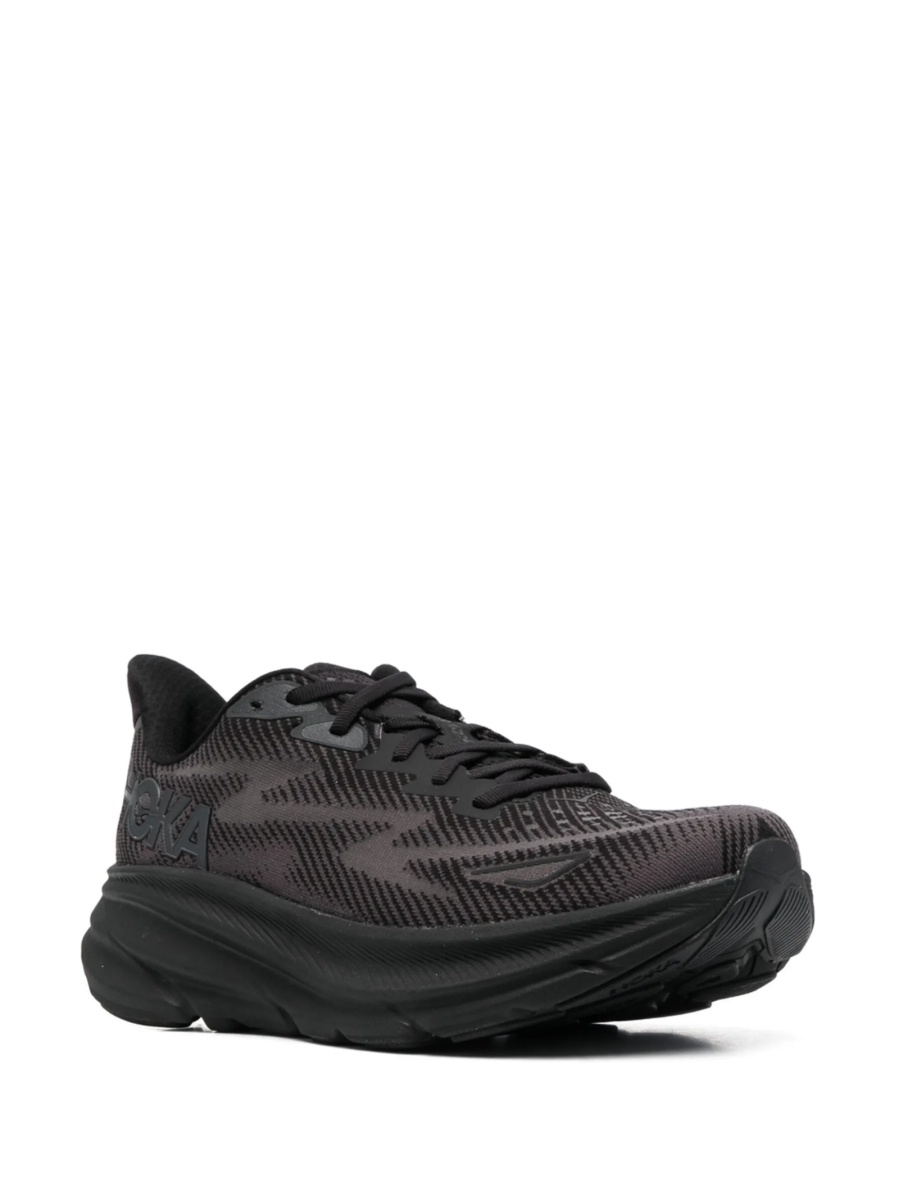 Sneakers Hoka One One negri din material textil - Img 2