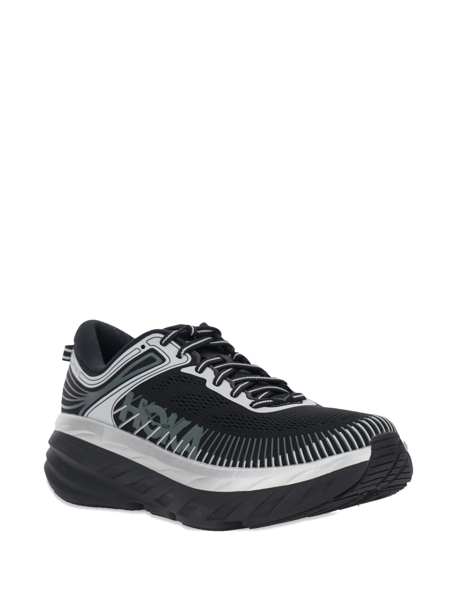 Sneakers Hoka One One negri din material textil - Img 2