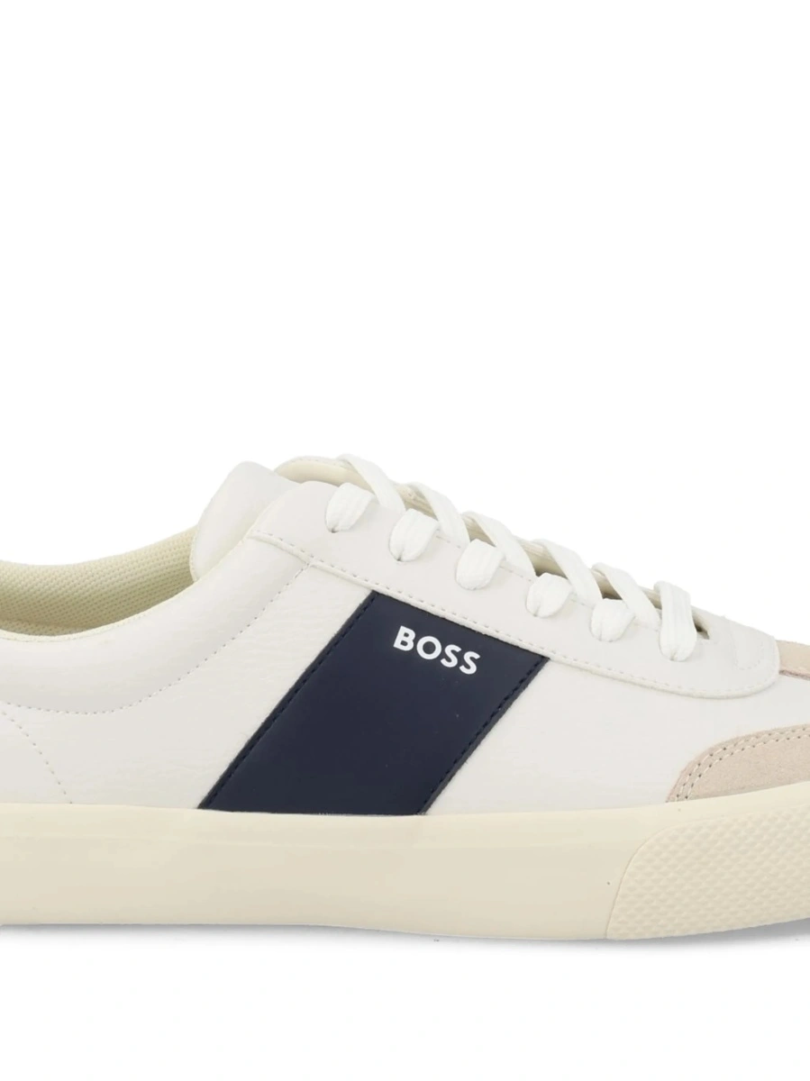 Sneakers Hugo Boss neutri din piele - Img 2