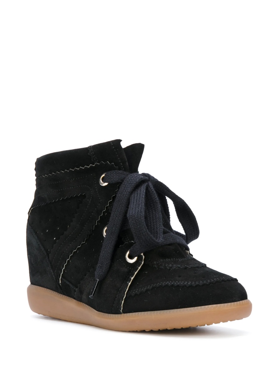 Sneakers Isabel Marant negri din piele intoarsa - Img 2