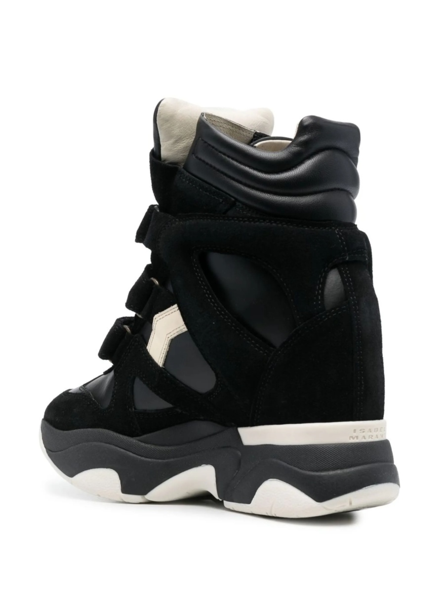 Sneakers Isabel Marant negri din piele - Img 3