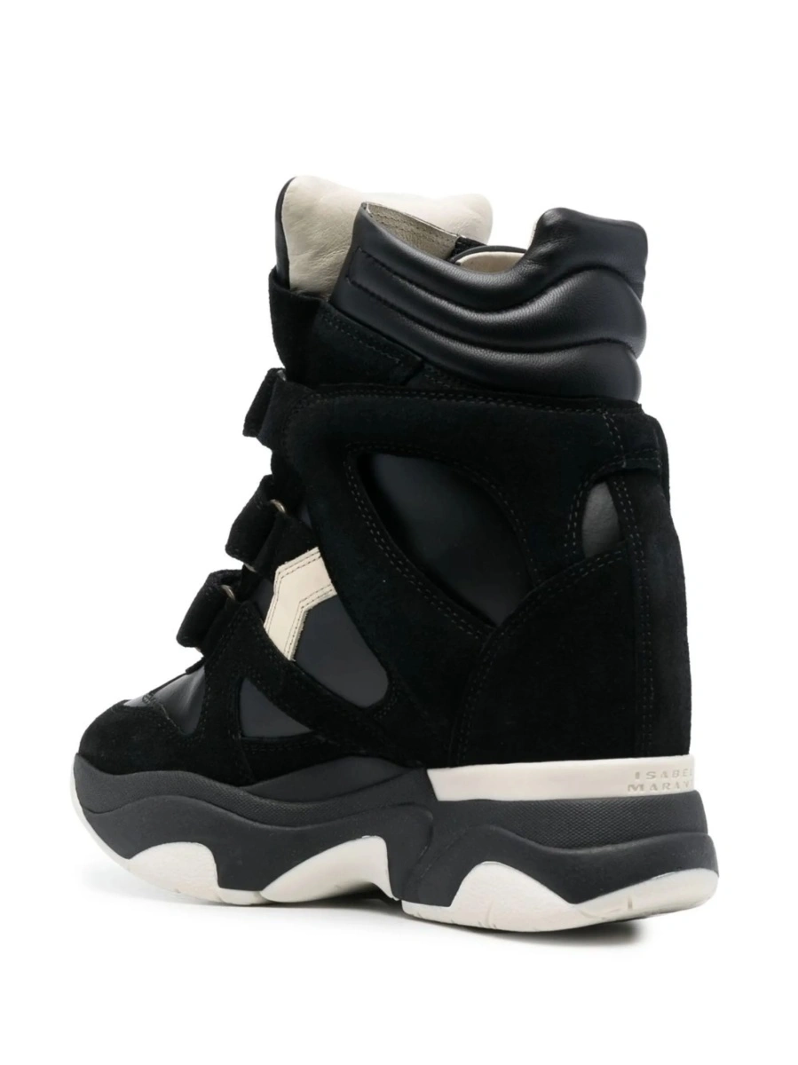 Sneakers Isabel Marant negri din piele - Img 3