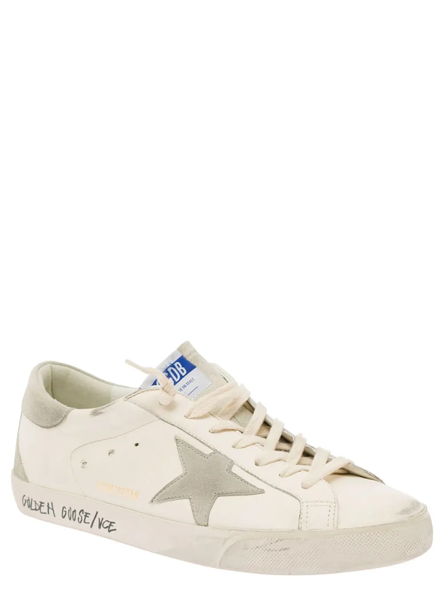 Sneakers Low Sneakers 'Superstar' Vintage Effect with Gray Pull-tab in White Leather Men - Img 2