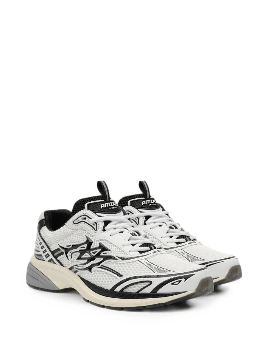 Sneakers 'M-Tech' white Sneakers with side logo patch in leather and fabric and leather for men - Img 5