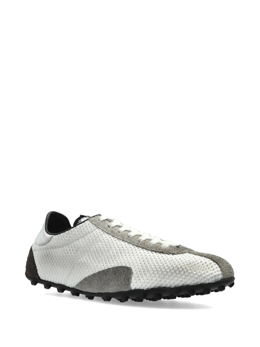 Sneakers Maison Margiela albi din plasa si piele intoarsa - Img 2