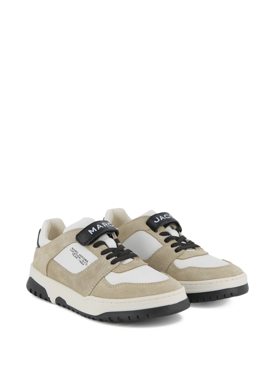 Sneakers Marc Jacobs neutri din material textil si piele intoarsa - Img 2