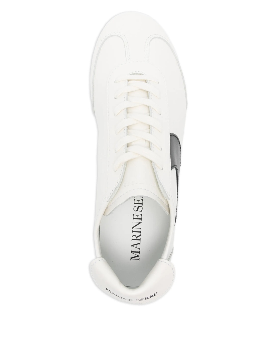 Sneakers MARINE SERRE albi din piele - Img 4