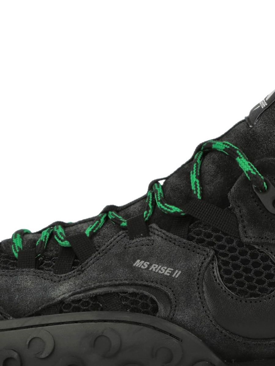 Sneakers MARINE SERRE crescent moon negri din plasa si piele intoarsa - Img 2