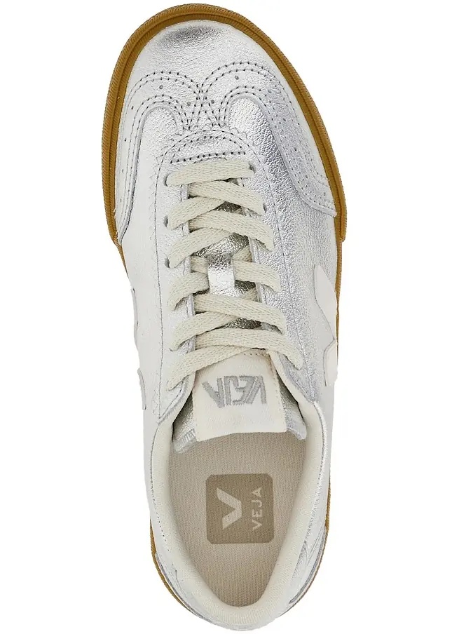 Sneakers Metallic leather 'Volley' sneakers - Img 4