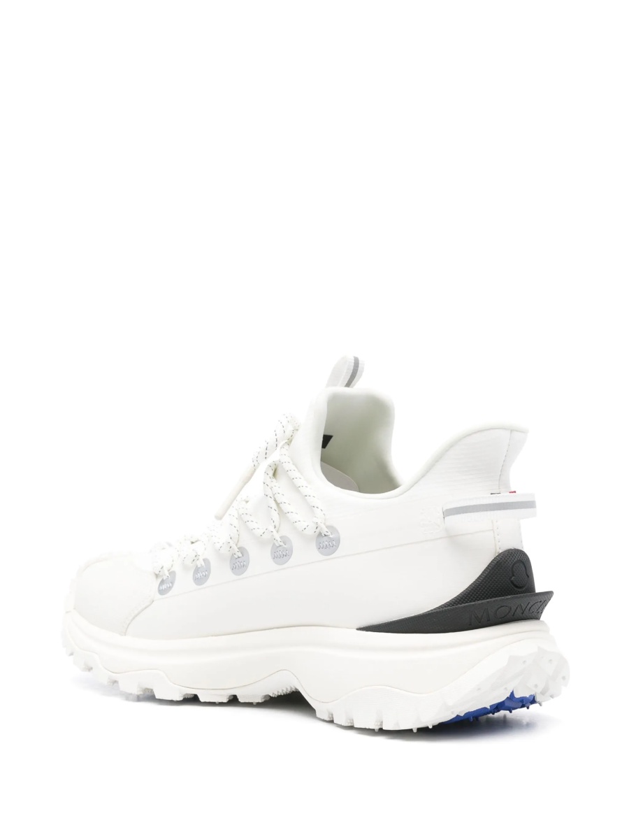Sneakers Moncler albi din material textil si poliuretan - Img 3