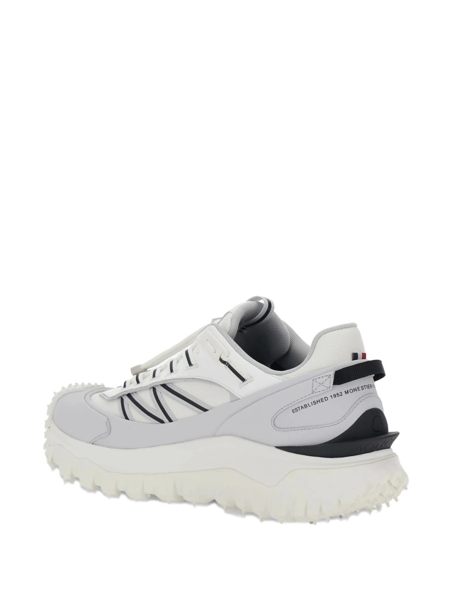 Sneakers Moncler albi din piele - Img 4