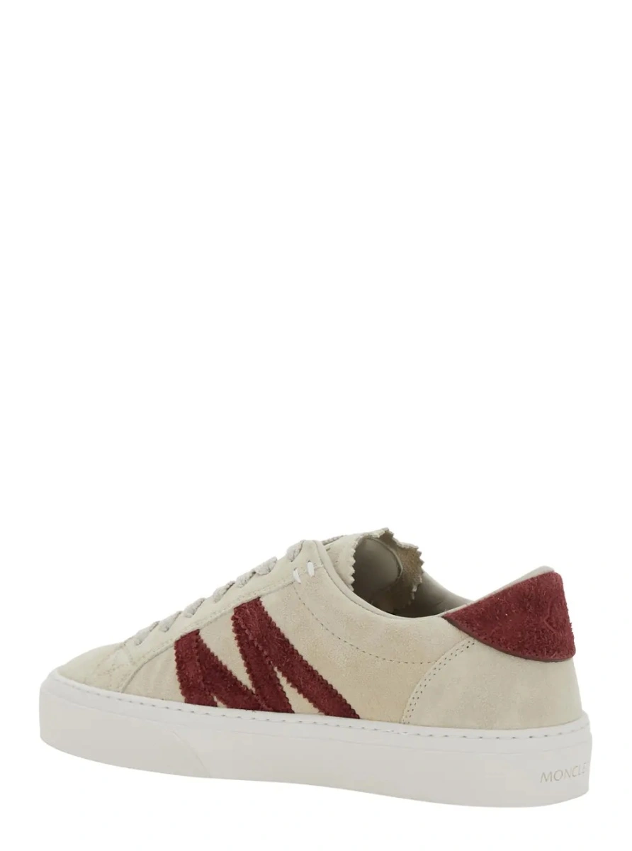 Sneakers Moncler albi din piele - Img 3