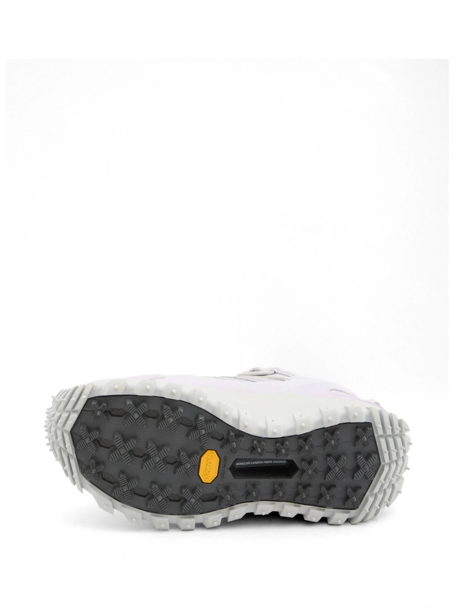 Sneakers Moncler gri din piele si material textil - Img 4