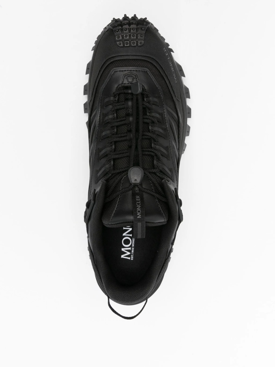 Sneakers Moncler negri din cauciuc si material textil - Img 4