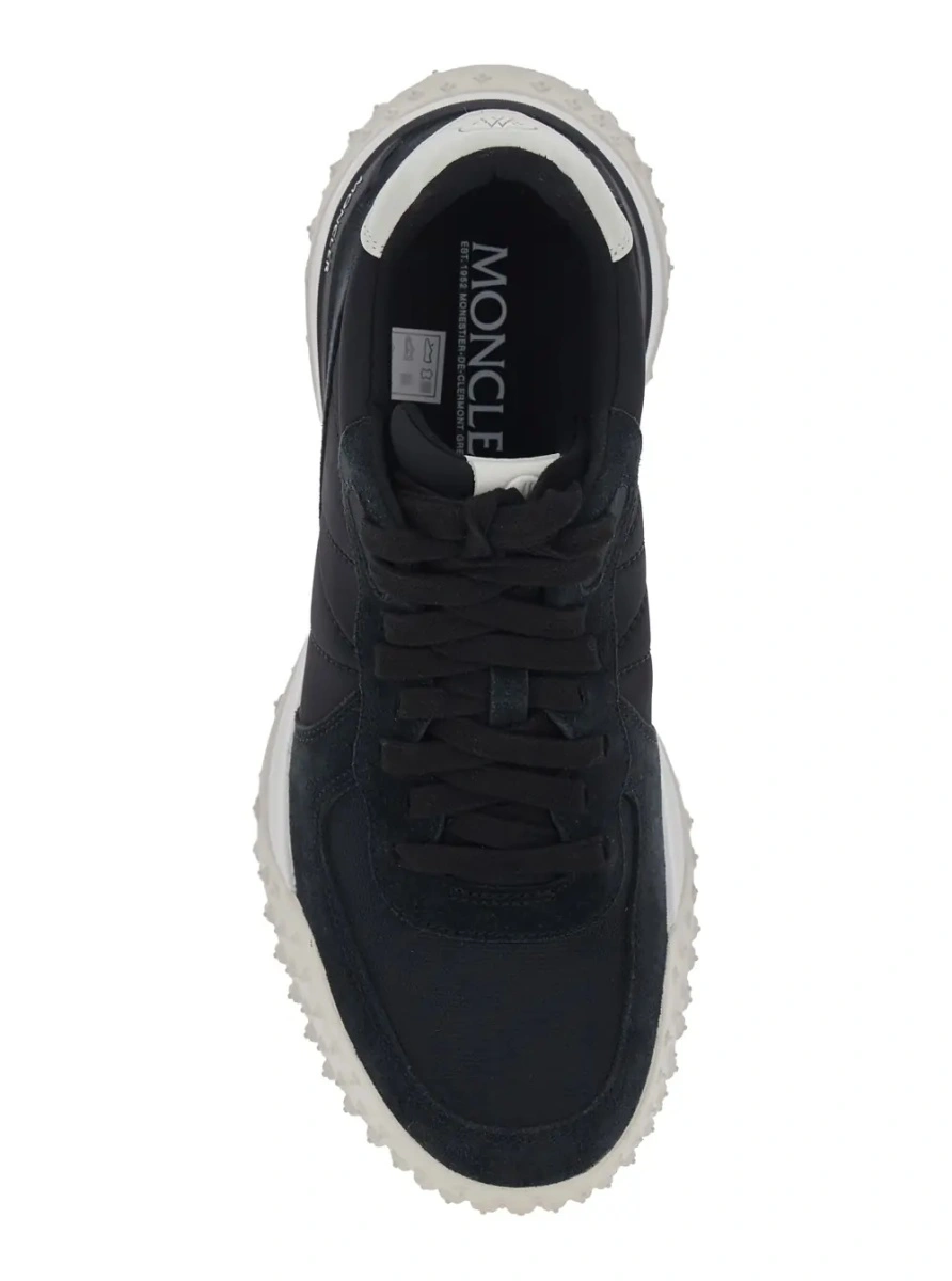 Sneakers Moncler negri din piele si material textil - Img 4