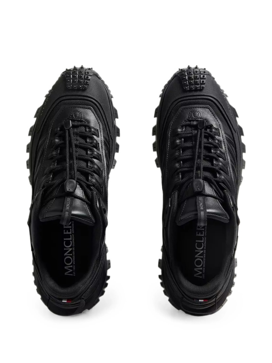 Sneakers Moncler negri din piele si poliamida - Img 4