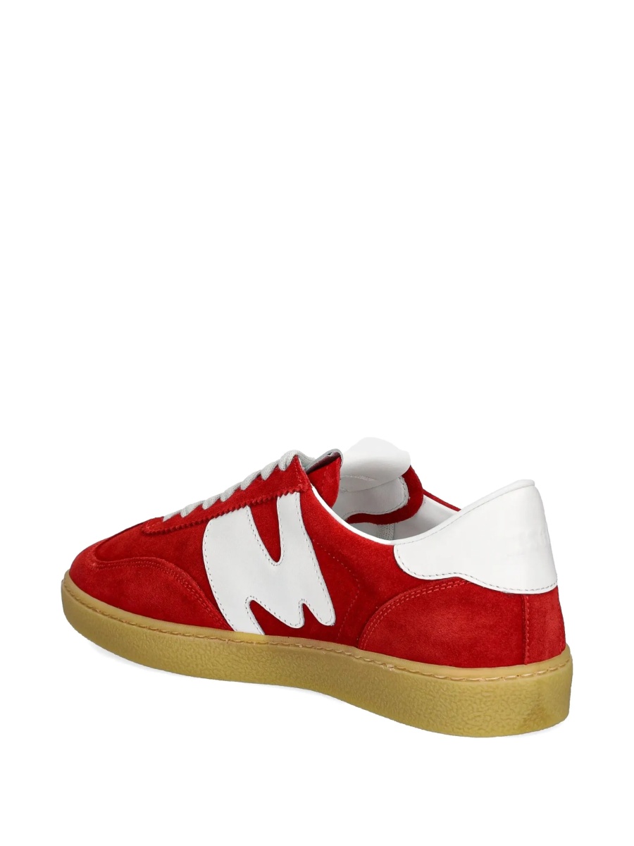 Sneakers MSGM rosii din piele intoarsa si piele - Img 3