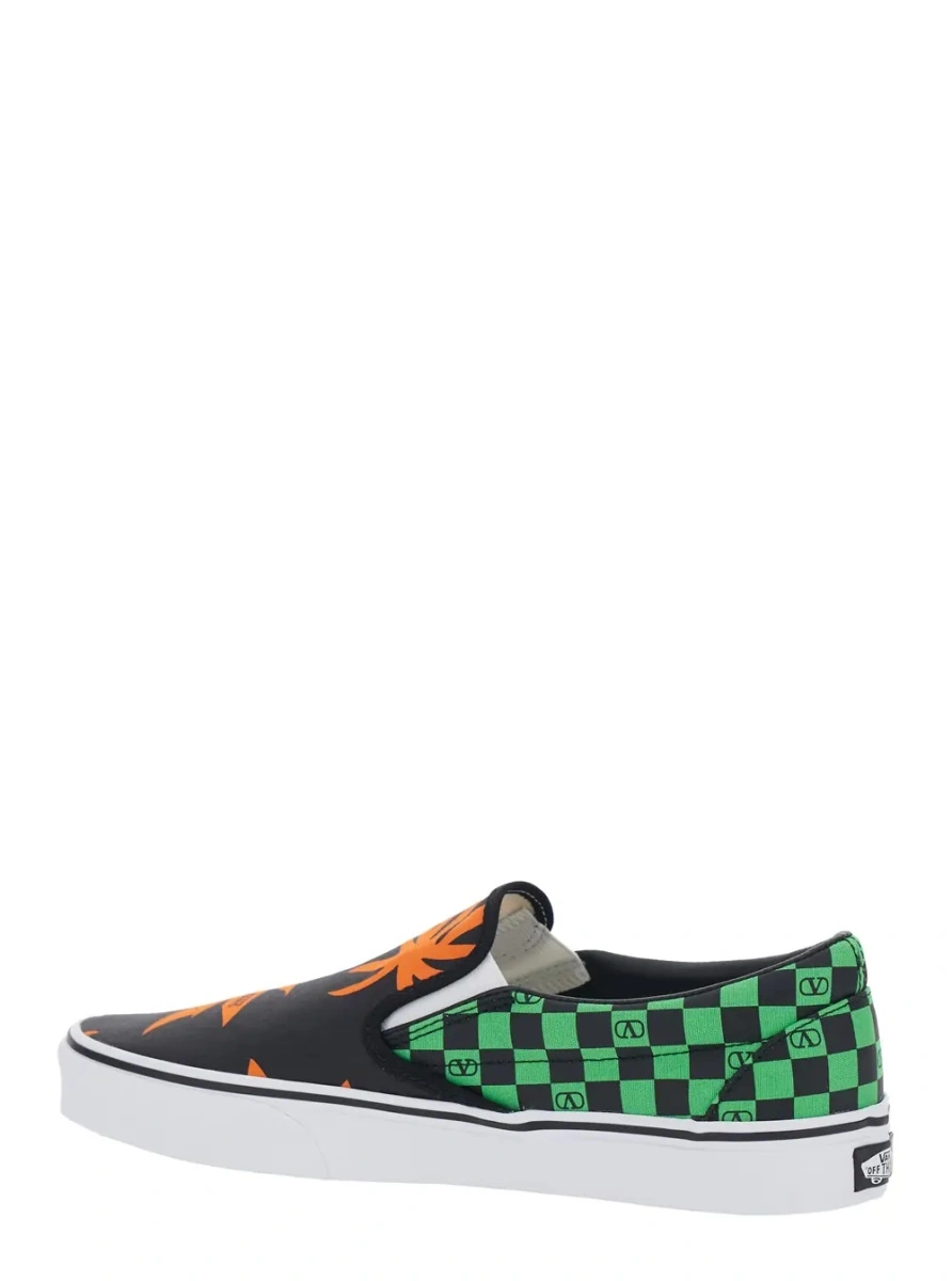 Sneakers Multicolor Low Top Sneaker with Check Motif with VLogo Print and Palm Print and logo lettering in Cotton Man - Img 3