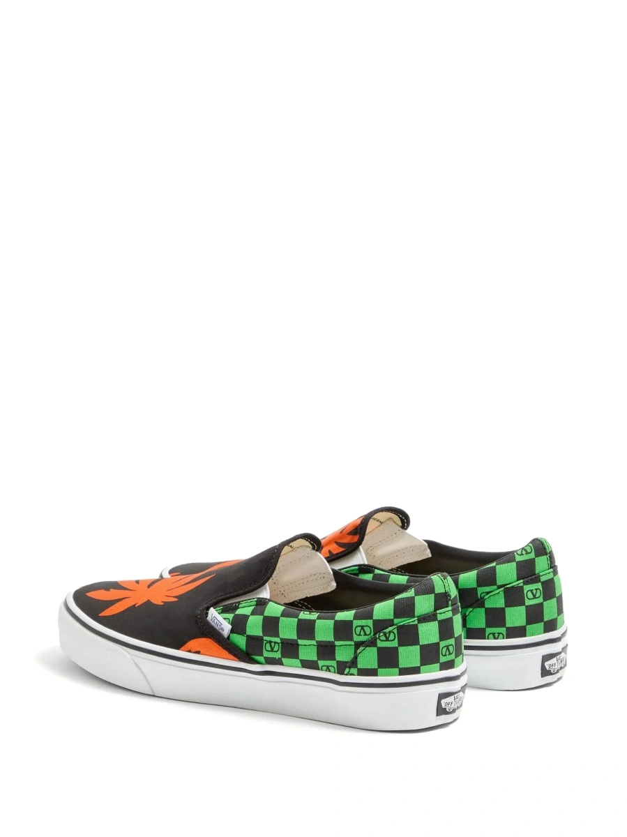 Sneakers Multicolor Low Top Sneaker with Check Motif with VLogo Print and Palm Print and logo lettering in Cotton Man - Img 7