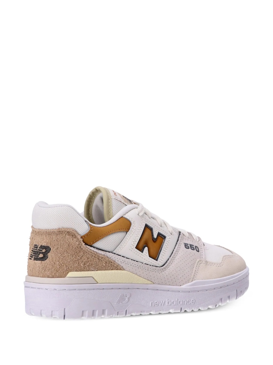 Sneakers New Balance 550 neutri din piele intoarsa si piele - Img 3