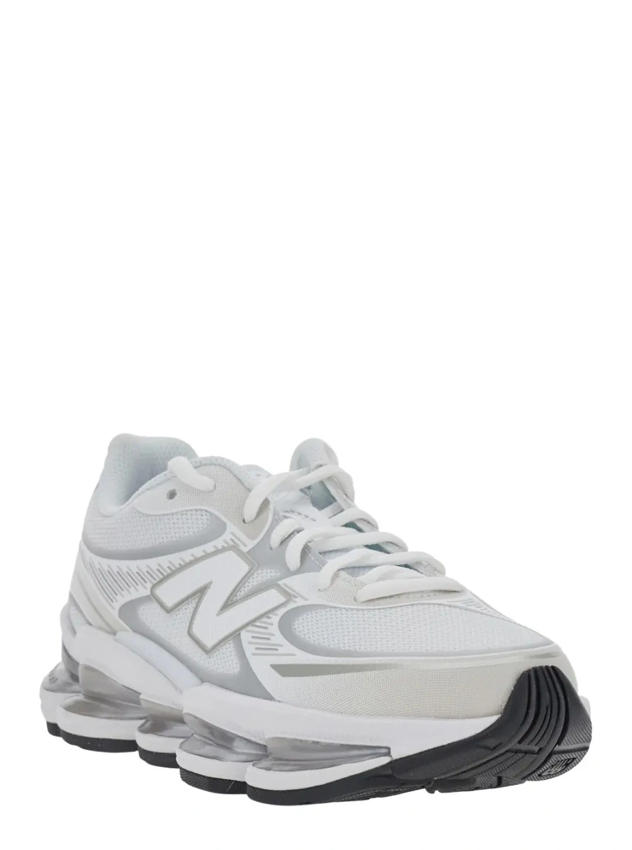 Sneakers New Balance albi din piele si material textil '2000' - Img 2
