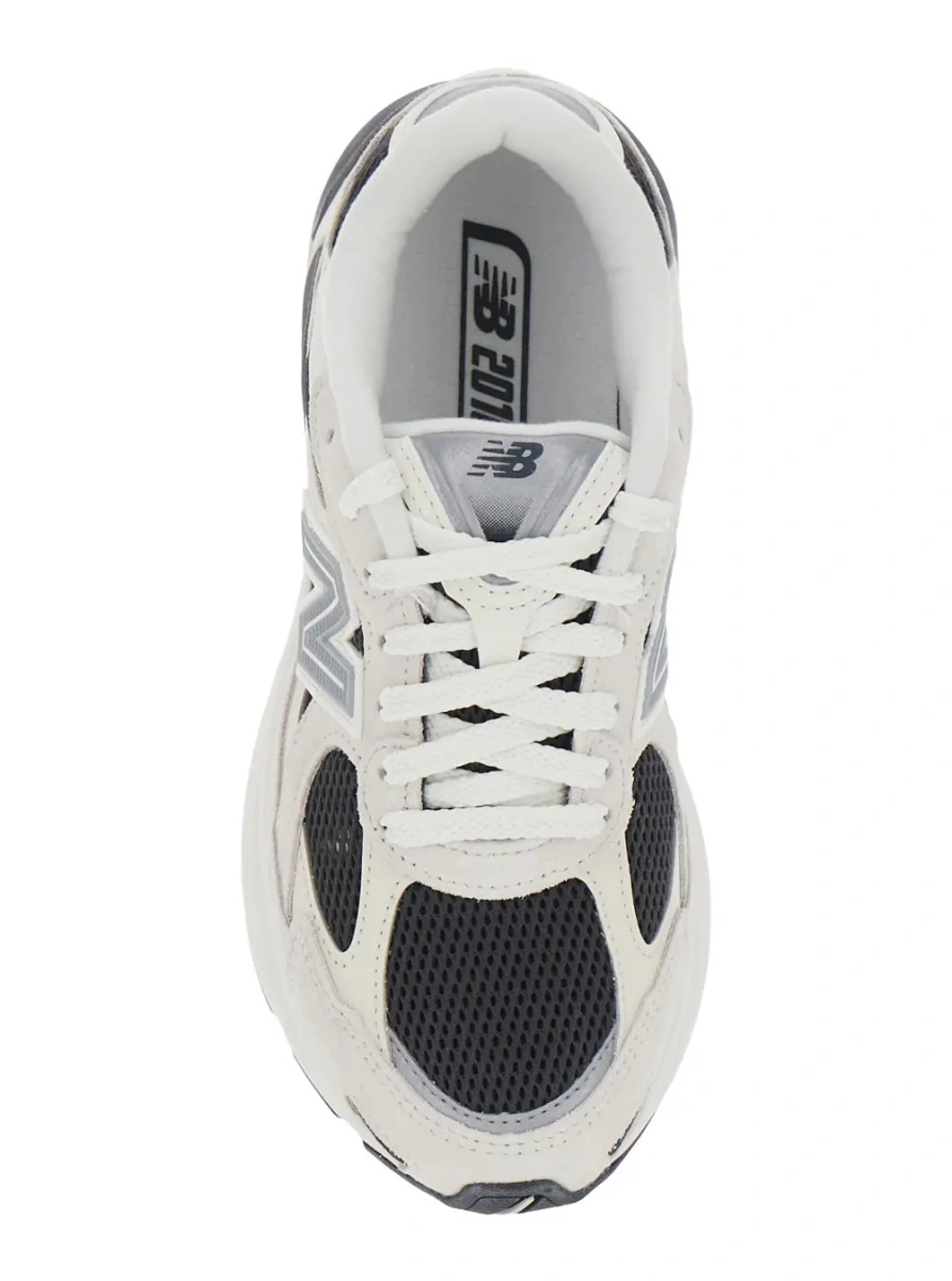 Sneakers New Balance bej din piele si material textil - Img 4