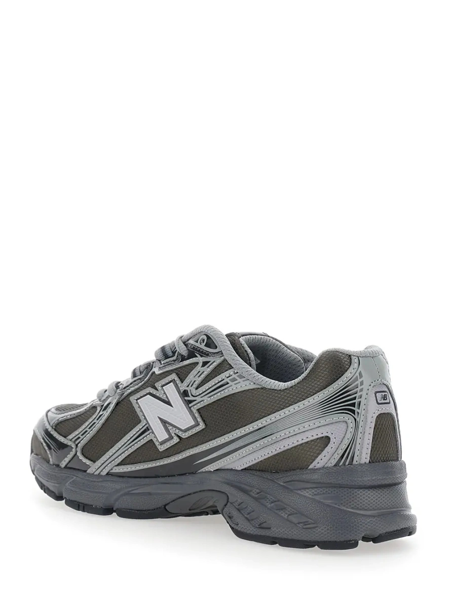 Sneakers New Balance gri din tesatura tehnica - Img 3