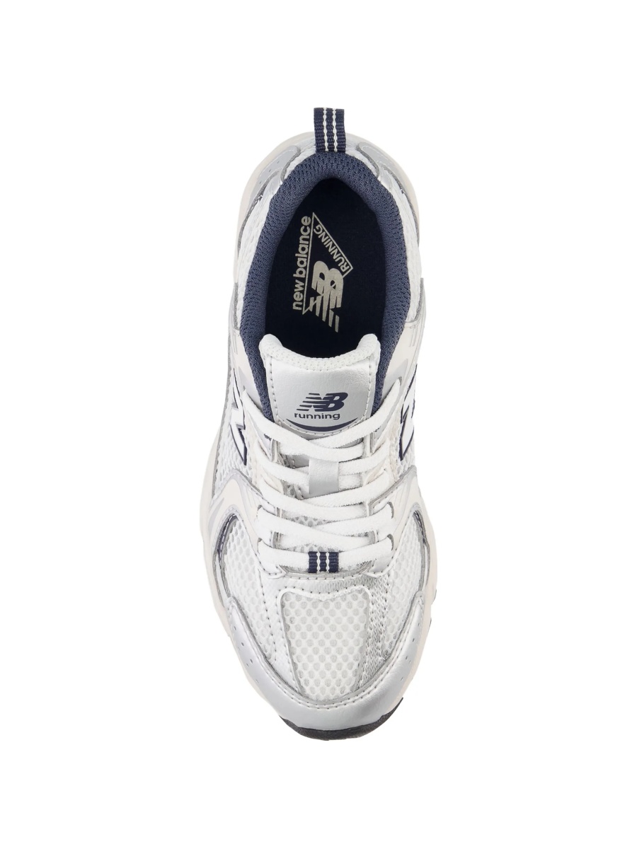 Sneakers New Balance Kids albi din plasa si poliuretan - Img 3