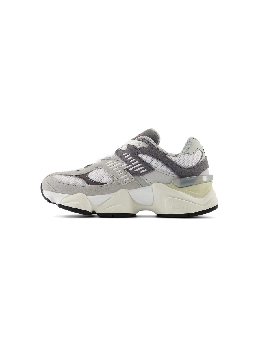 Sneakers New Balance Kids gri din polyester si piele intoarsa - Img 3