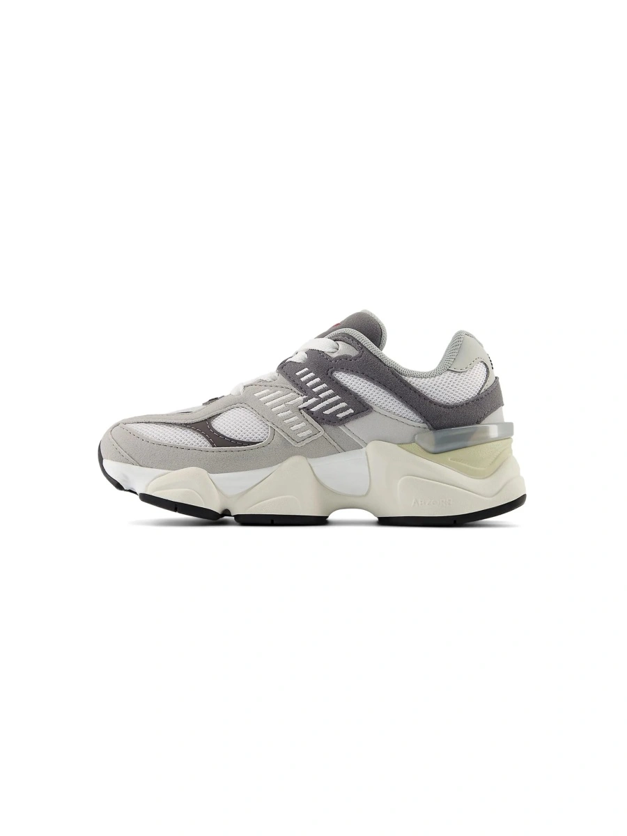 Sneakers New Balance Kids gri din polyester si piele intoarsa - Img 3