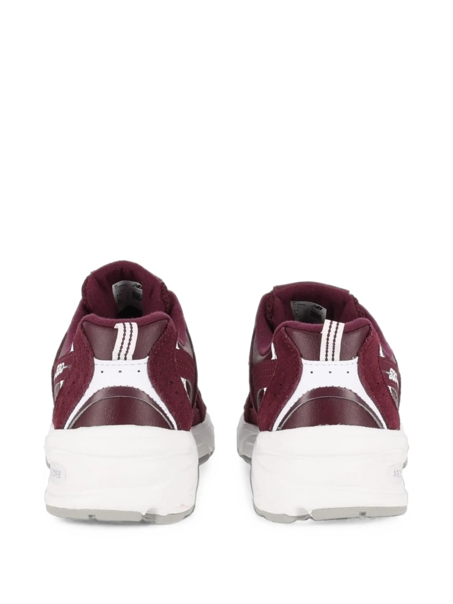 Sneakers New Balance Kids rosii din piele intoarsa si poliuretan - Img 4