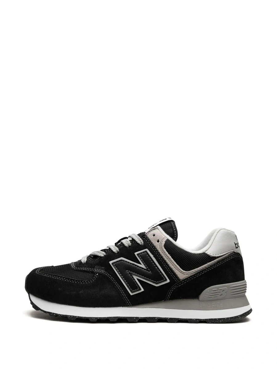 Sneakers New Balance negri din piele si material textil - Img 8