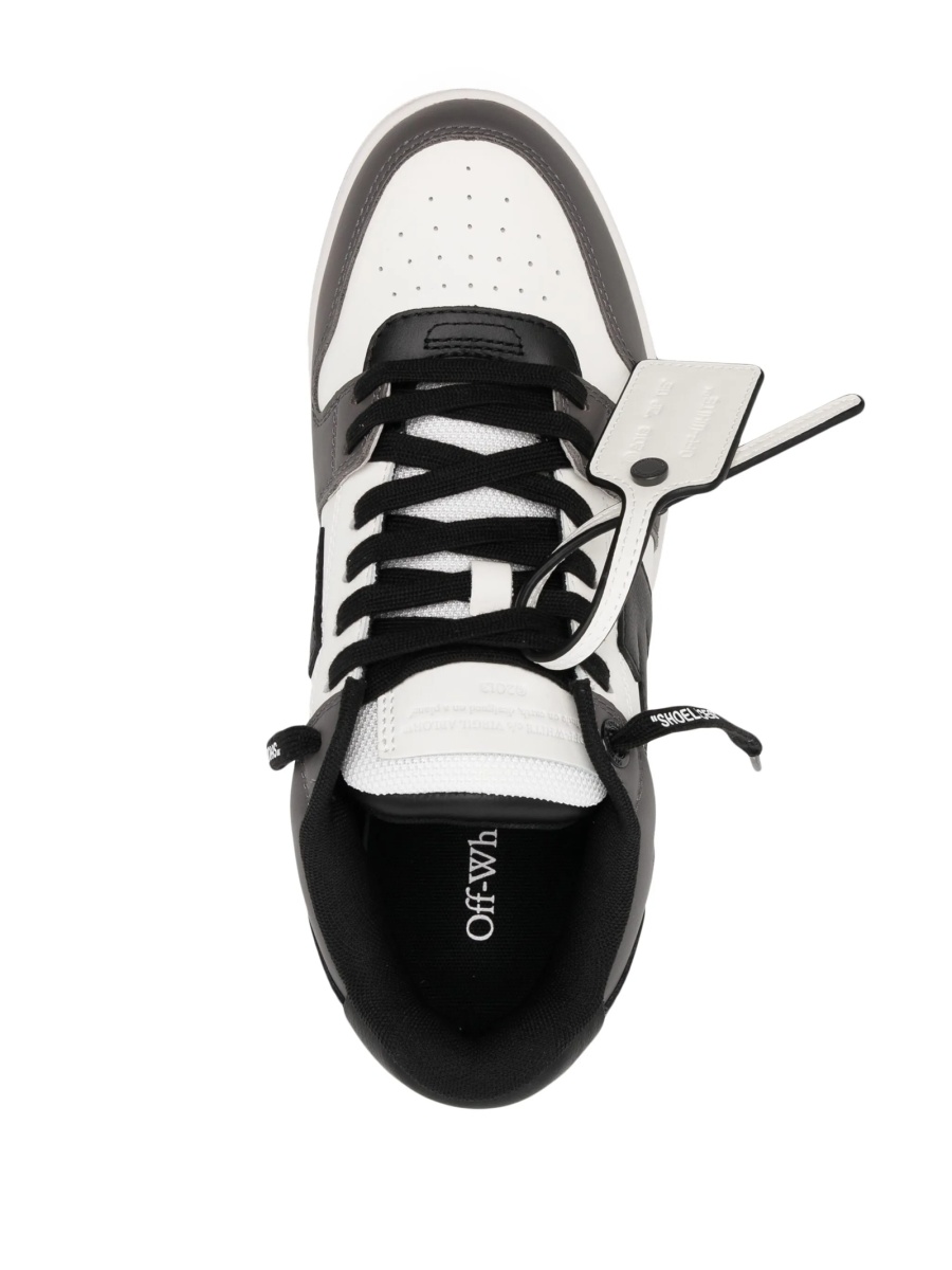 Sneakers Off-White Out of Office gri din piele si poliester reciclat - Img 4