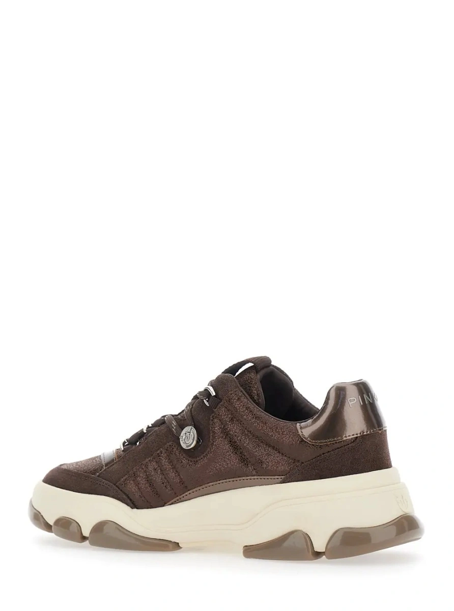 Sneakers Pinko maro din piele - Img 3