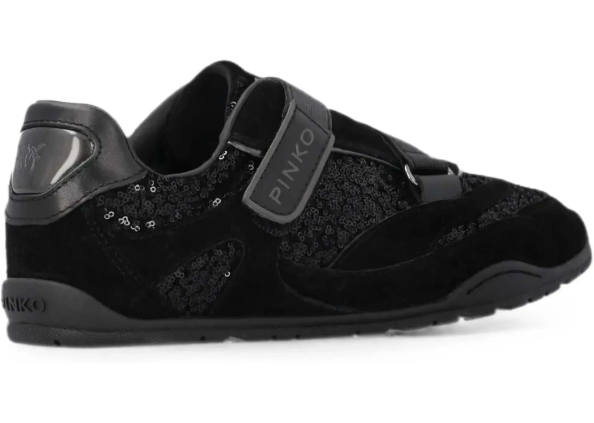 Sneakers Pinko negri din piele intoarsa - Img 7