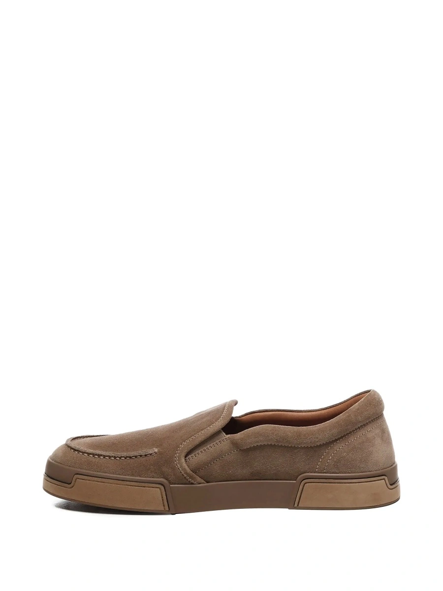 Sneakers 'Portofino' Brown Sneakers with Logo Lettering on the Sole in Suede Man - Img 7