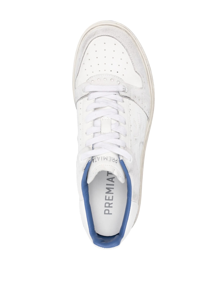 Sneakers Premiata albi din piele - Img 4