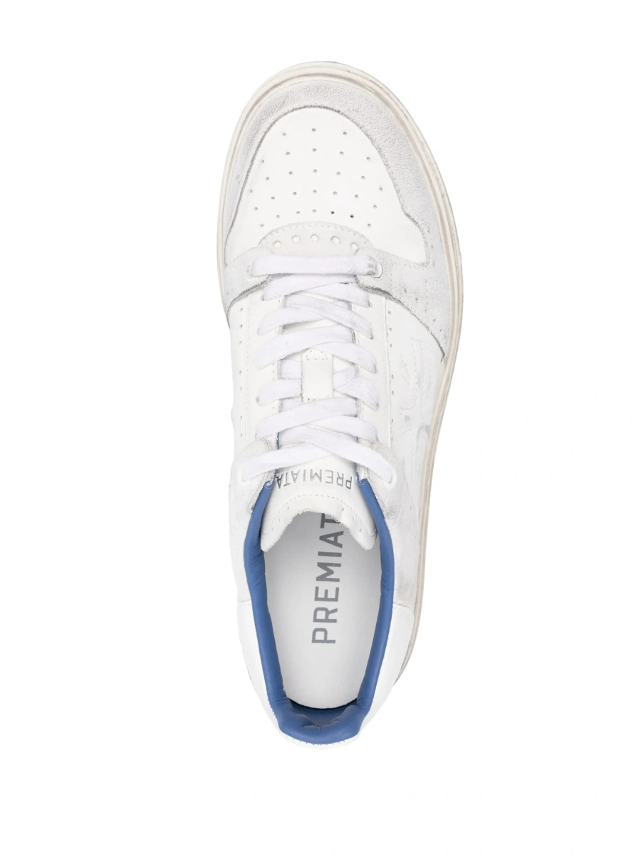 Sneakers Premiata albi din piele - Img 4