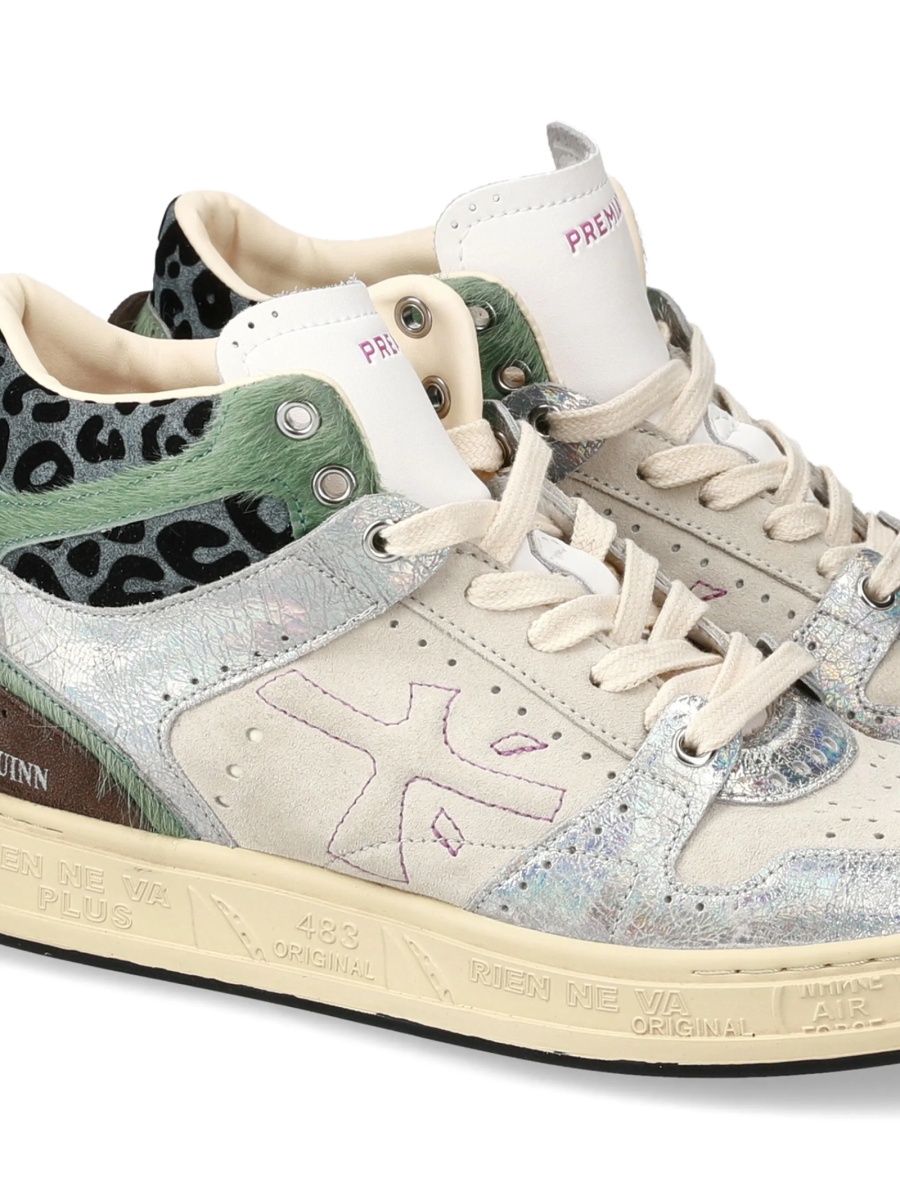 Sneakers Premiata gri din acrilic si piele - Img 5