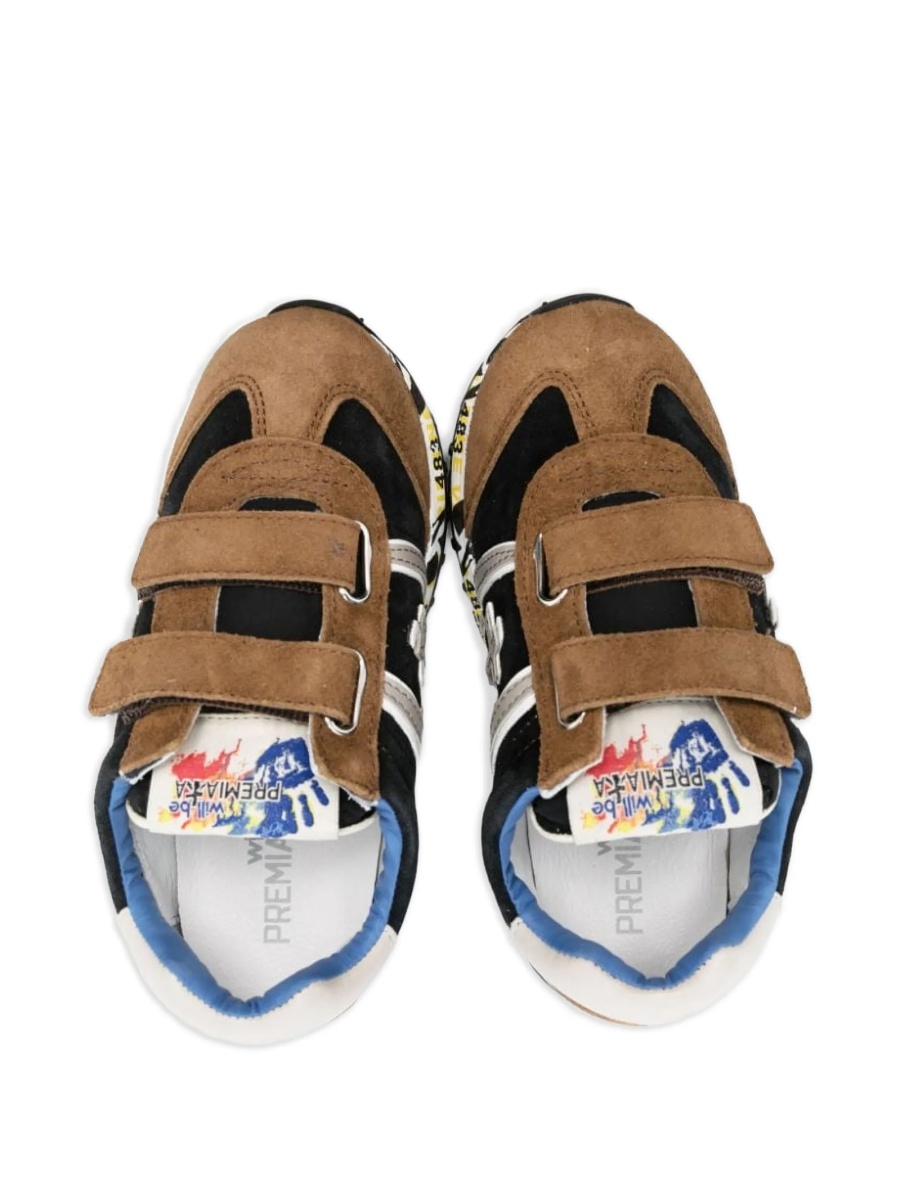Sneakers Premiata maro din piele si polyester - Img 3
