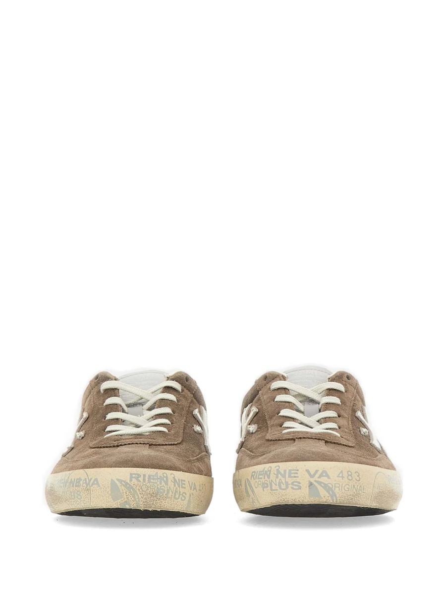 Sneakers Premiata maro din poliuretan si piele intoarsa - Img 5