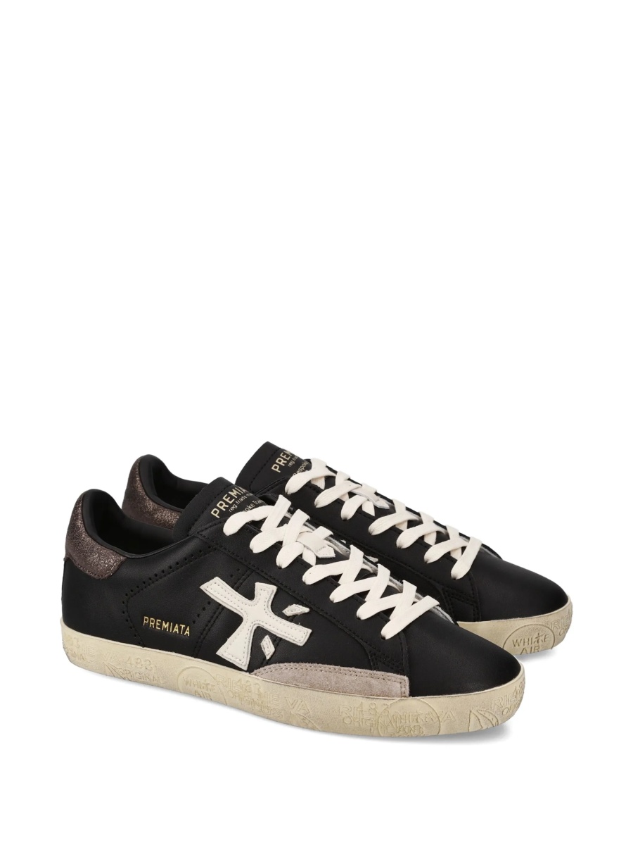 Sneakers Premiata negri din piele - Img 2