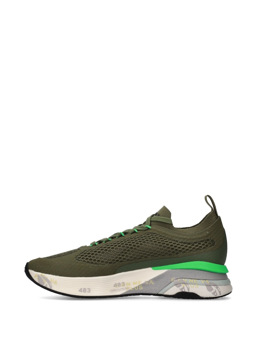 Sneakers Premiata verzi din nylon - Img 5