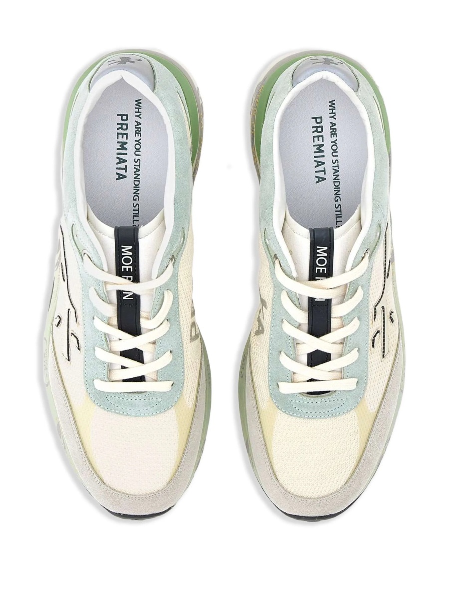 Sneakers Premiata verzi din poliamida si elastan - Img 4