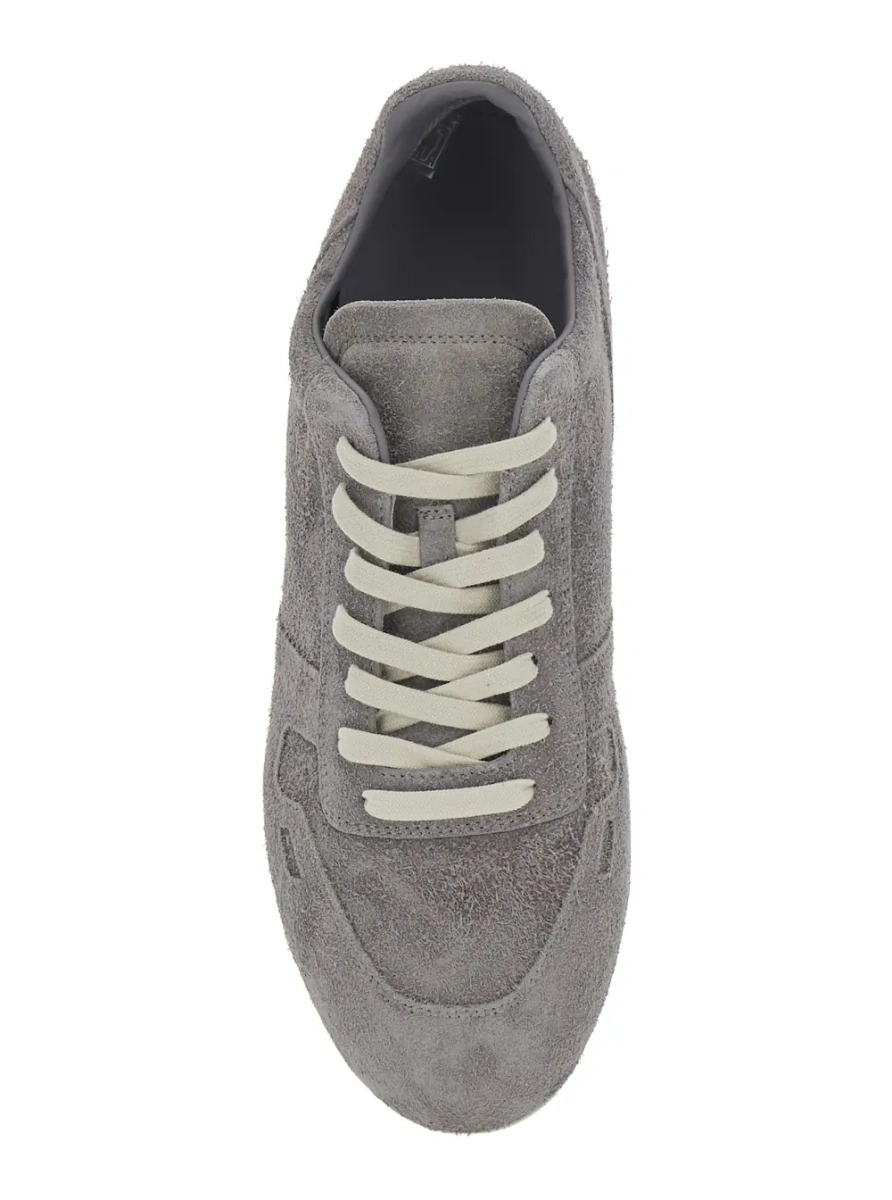 Sneakers Rick Owens gri din piele intoarsa - Img 4
